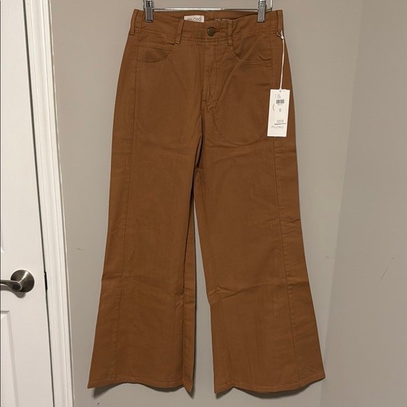 Anthropologie Pilcro The Adi Mid-rise Relaxed Flare Pants Herringbone Edition - Picture 2 of 11